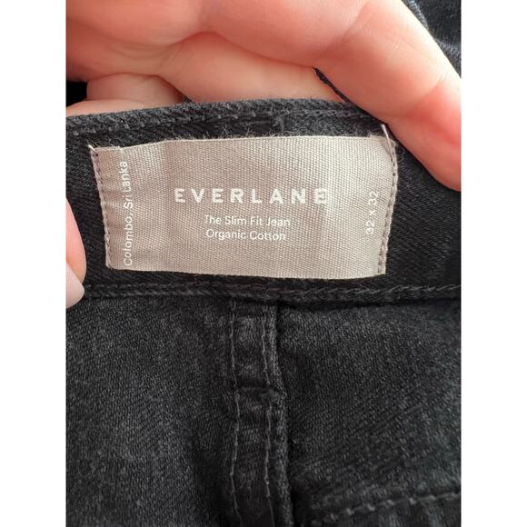 NWT Everlane Men's The Organic Cotton Slim Fit Denim Jeans Coal Black Size 32X32 - Picture 11 of 11